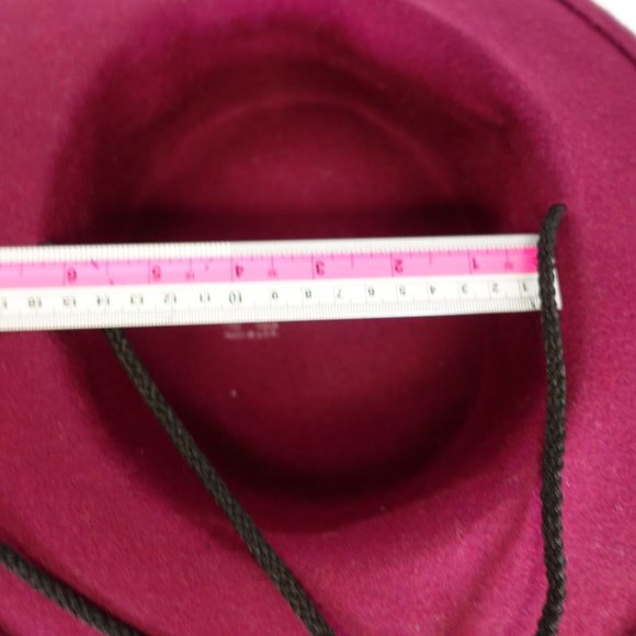 Arlin Hats Womens Wool Felt Crushable Wide Brim Fedora Designer‎ Red Wine USA main image 7